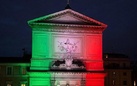 ‘Illuminata’ con il tricolore la Chiesa di San Salvatore in Lauro