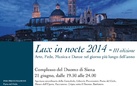 Lux in Nocte 2014. Arte, Fede, Musica e Danze nel giorno più lungo dell’anno