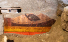 Maschere e pavoni affiorano dal cantiere di scavo della Villa di Poppea a Oplontis